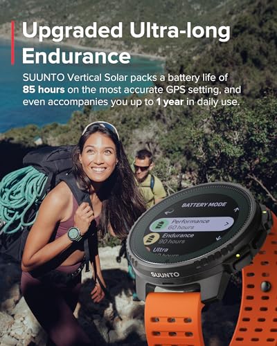 SUUNTO Vertical GPS Adventure Watch, Activity Tracker w/Dual-Band GNSS & Offline Maps, Supports 95+ Sports, Training Metri...