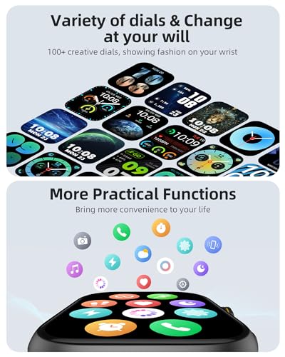 Parsonver Built-in GPS Smart Watch for Men Women with Bluetooth Calling, GPS Fitness Activity Tracker 100+ Sport Modes, He...