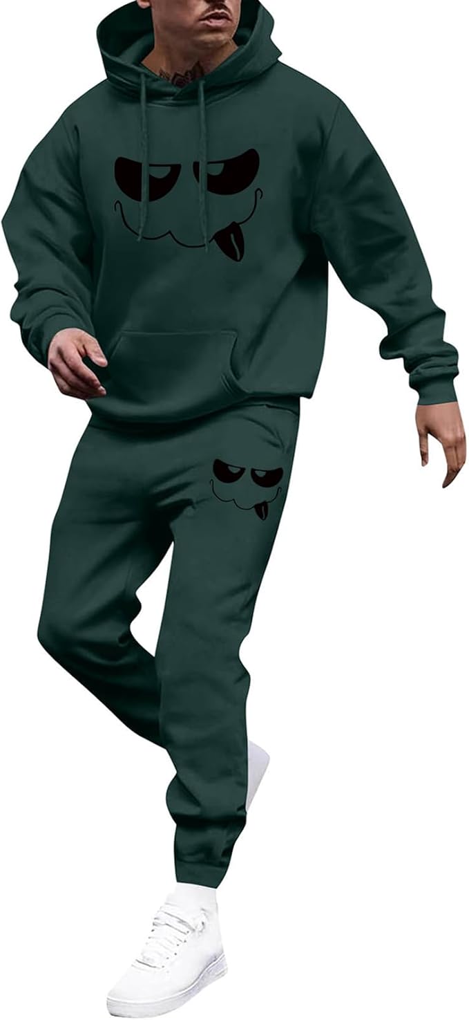 lopmou Track Suits Mens Sweatsuits 2 Piece Set Hoodie and Sweatpants Jogging Suits for Men Casual Running Sweat Suit Sets