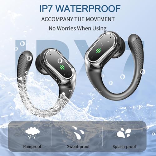 Wireless Earbuds, 2026 Bluetooth 5.4 Headphones Sport, 50Hrs HiFi Stereo Deep Bass Over-Ear buds with ENC Noise Cancelling...