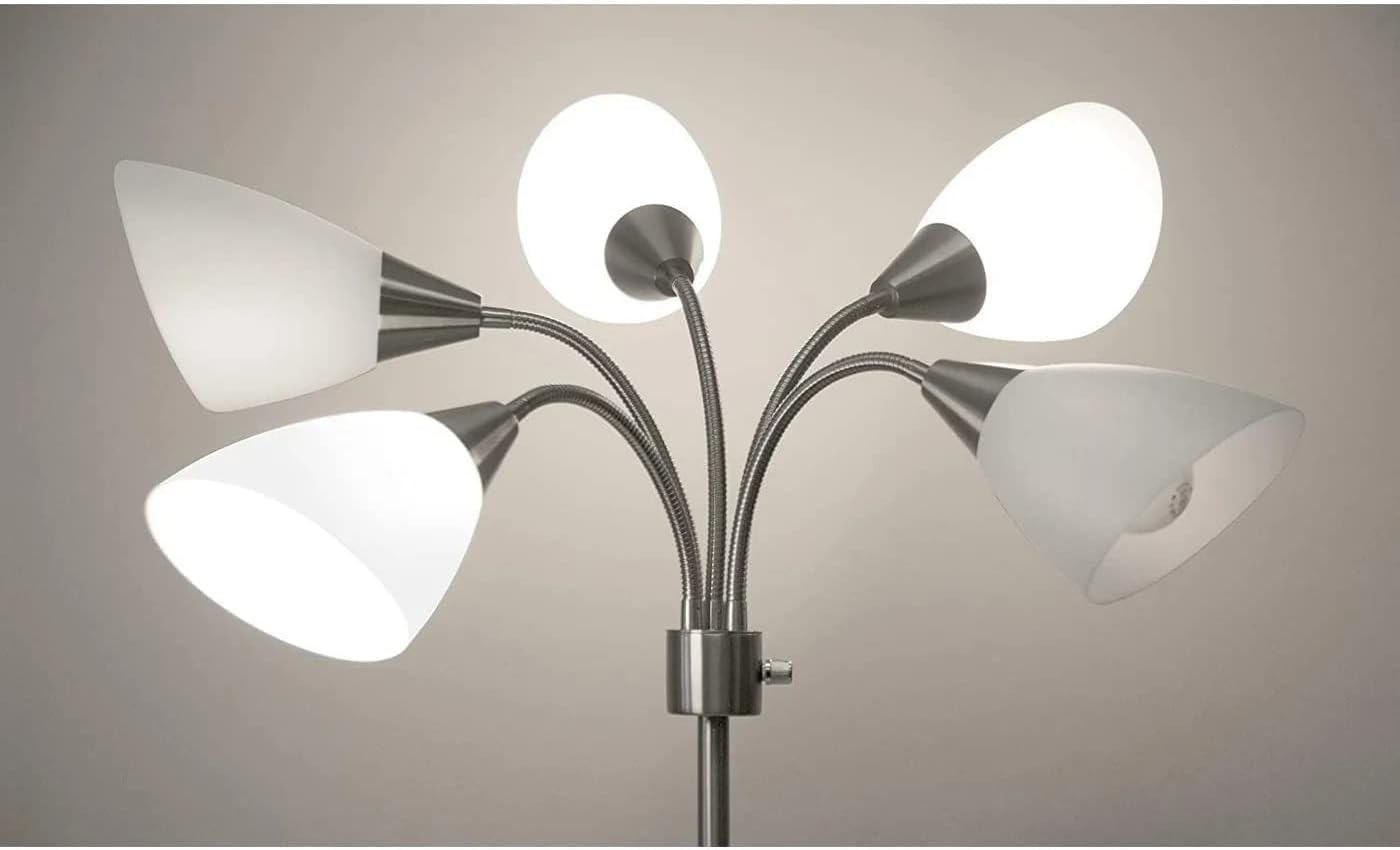 Velouer 4 Pack Plastic Lampshades, 5.7 High, 4.1 Diameter, White, Replacement For Led Floor Lamps