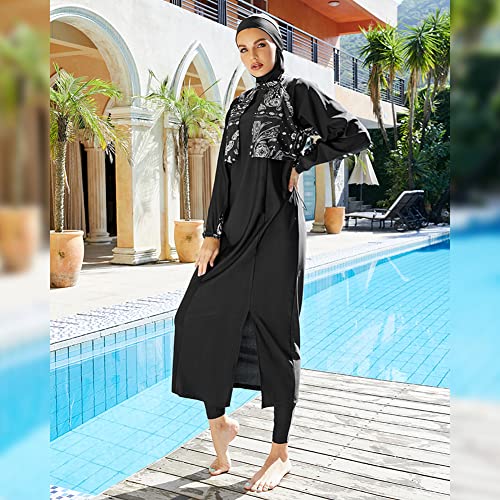 Muslim Swimsuits for Women Modest Islamic Arabic Swimwear Burkini Full Cover Hijab Top Pants Swimming Cap Bathing Suits