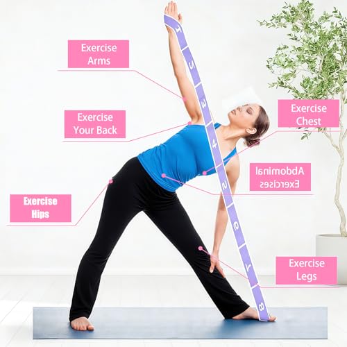 2 Pcs Kids Stretch Bands, 8 Loop Adjustable Dance Stretching Straps Practical Reusable Ballet Foot Stretcher for Children ...