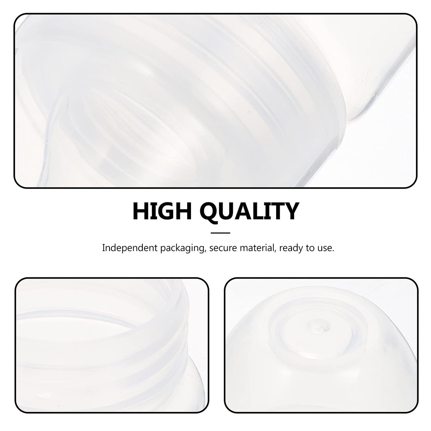 EXCEART ewborn Disposable Milk Bottle 5Pcs Clear Scale Milk Powder Bottles Infants Baby Bottles with Nipple (White)