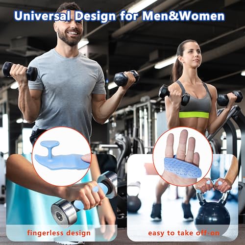 Epritliber Silicone Gym Grips for Weight Lifting,Workout Gloves for Women Men Alternative,Anti Slip Gym Workout Grip,Rubbe...