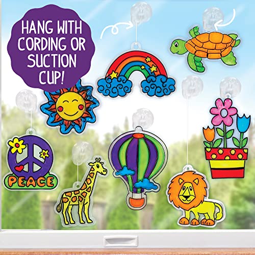 Made By Me Create Your Own Window Art, Paint Your Own Suncatchers, DIY Arts & Crafts Idea, Craft Kits for Kids, Crafts for...