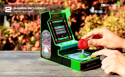 My Arcade New Galaga Red Joystick Player: Galaga and Galaxian Portable Console, Retro Games - 3.5" Full Color Display