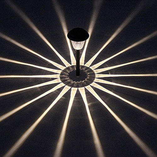 Voona Solar Outdoor Pathway Lights, Matt Black Stainless Steel, 8-Pack, Led For Garden, Landscape, Yard, Driveway