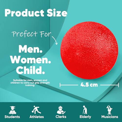 HiKeep Stress Balls for Adults (6 Pack), Stress Ball, Hand Strengthening Devices, Hand Exercisers for Strength, Exercise S...