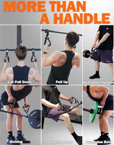 Fitarc Neutral Grip Pull Up Handles, Wrist Shoulder Elbow Friendly, 12 Angle Adjustable Lat Pulldown Handle Rowing Grips, ...