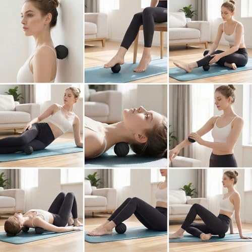 VEATYNICE Cordless Electric Massage Ball – USB Rechargeable Portable Massager, Skin-Soft Silicone for Foot, Back, Neck, Sh...