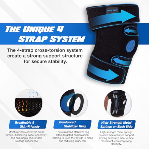 Nvorliy Knee Brace for Women Plus Size for Knee Pain (XL-8XL) - Extra Large Knee Brace with Side Stabilizers for Arthriti...