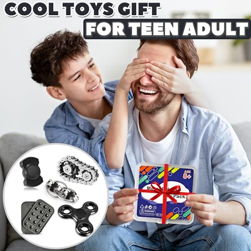 Valentines Day Gifts for Him 5 Pcs Fidget Toys Adults & Teen Metal Fidgets Spinner Magnetic Slider Cool Gadgets Office Des...