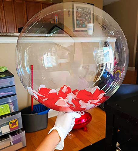 20 Inch Bobo Balloons Bubble Balloons, 20 Pcs Clear Bobo Balloon, Large Transparent Bubble Balloon for Christmas Wedding B...