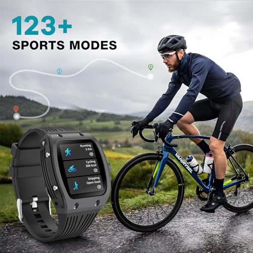 Smart Watches for Men, 1.76" HD Square Touchscreen Smartwatch, Heart Rate/SpO2/Sleep Monitor, Make/Answer Calls, 100+ Spor...