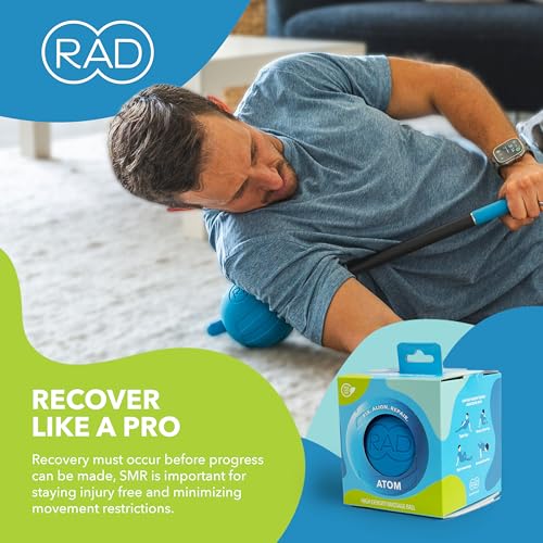 RAD Atom – Extra Firm Yoga Deep Tissue Massage Ball – Myofascial Release Ball for Back Pain, Shoulders, Glutes, Hamstring...
