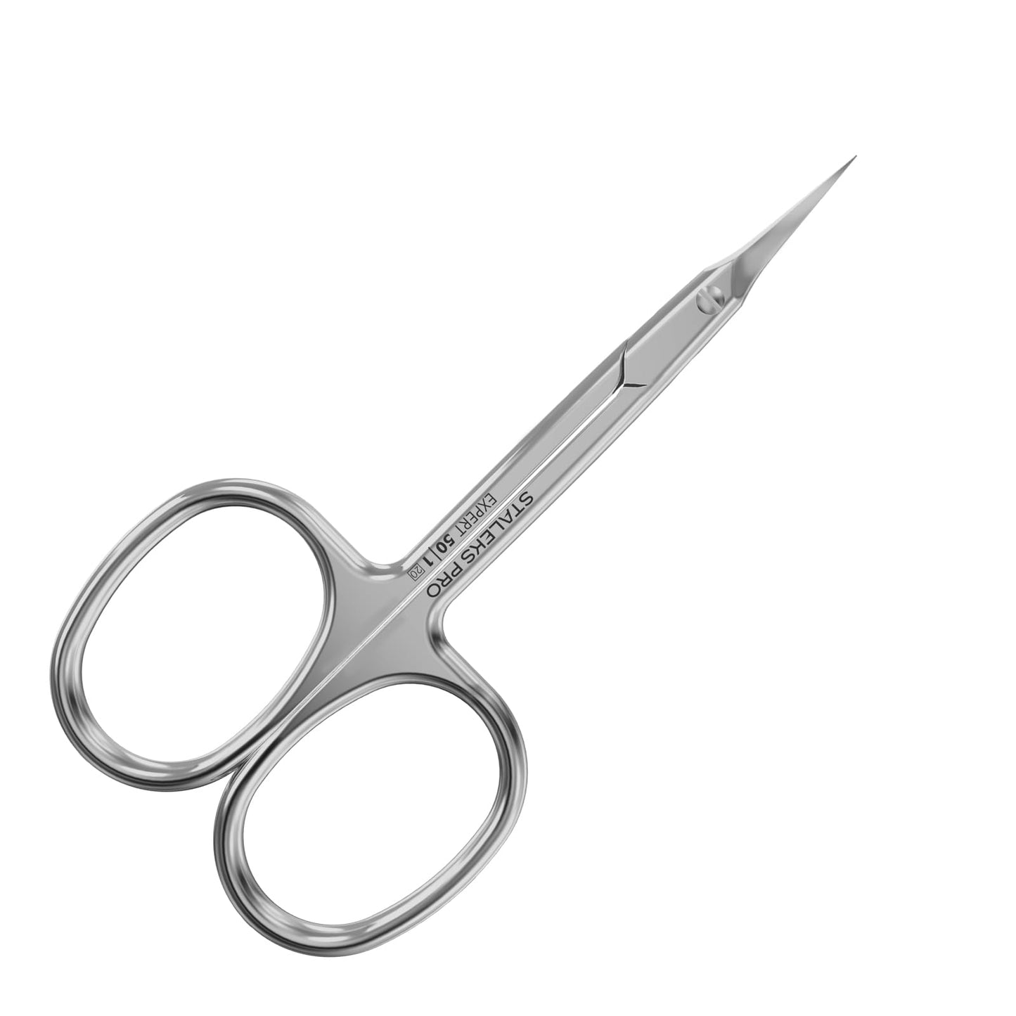 Staleks Pro Professional Cuticle Scissors Expert 50 Type 1 - Sharp Manicure Scissors - Thin Blades - High-Alloy Stainless Steel