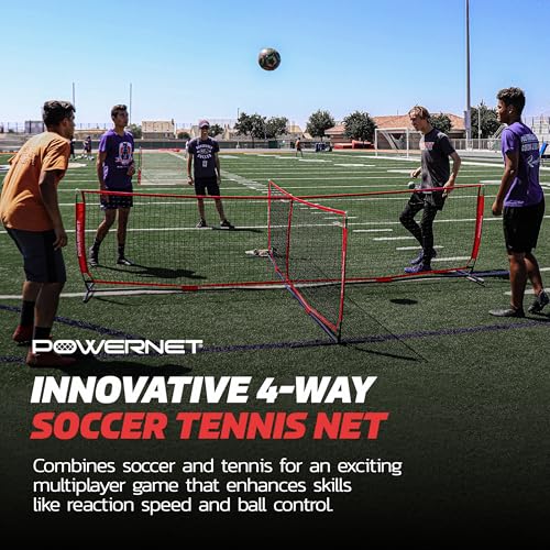 PowerNet 4 Way Soccer Net, Portable Indoor & Outdoor Soccer Training, Game and Training Equipment for Adults and Kids, Ide...
