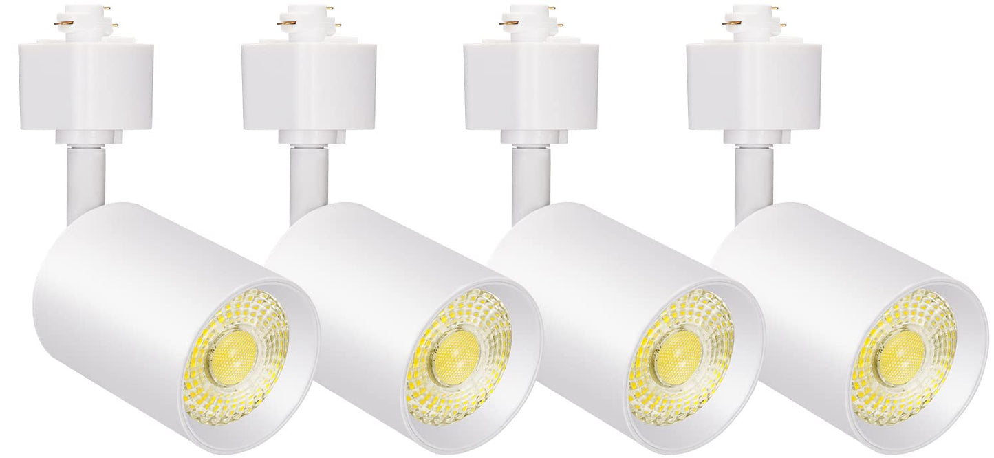 Vanoopee 10W Dimmable Led Track Lighting Heads H Type Track Light Replacement Fixtures Bright 4000K Neutral White Ceiling Spotlight For Accent Task Art  Flicker Free Cri90+ 24 800Lm White  Pack Of 4