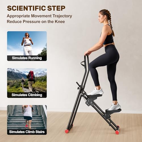 Stair Stepper for Home Gym Exercise, Compact Folding Cardio Stair Climber for Full-Body Workout, Vertical Climber Machine,...