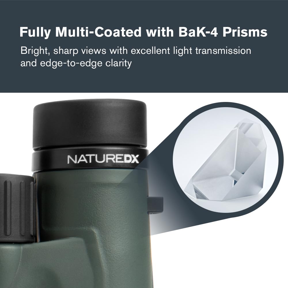 Celestron - Nature Dx 8X32 Binoculars - Ideal For Birding And Outdoors - 32Mm Objective Lenses - Wide 7.4 Field Of View - Bak-4