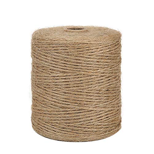 Tenn Well Natural Jute Twine, 984 Feet 2mm Garden Twine, Brown Jute String for Arts and Crafts, Gardening, Gift Wrapping, ...