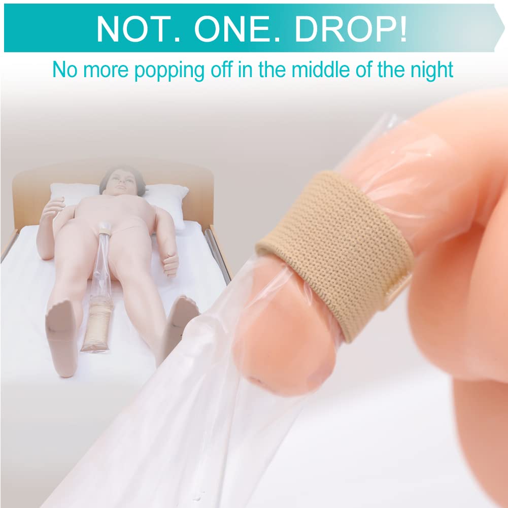 Male External Catheter Strap Leak Free Penile Clamp Fully Adjustable Urinary Sheaths Fixer Band for Prostate Surgery Prostatectomy Reusable Washable Incontinence Supplies(Pack of 10)