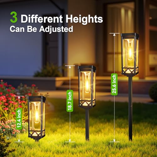 KOOPER Taller Solar Pathway Lights Outdoor, 8 Pack Upgraded Brighter Solar Garden Lights Solar Powered, Up To 15 Hours Out...