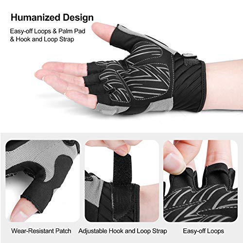 INBIKE Fingerless Cycling Gloves Breathable Protective for Road Mountain Bike MTB Riding
