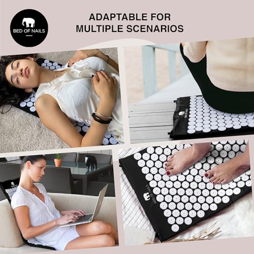Bed of Nails The Original Premium Acupressure Mat, 8,820 Acupuncture Pressure Points for Back Pain Relief, Increased Energ...