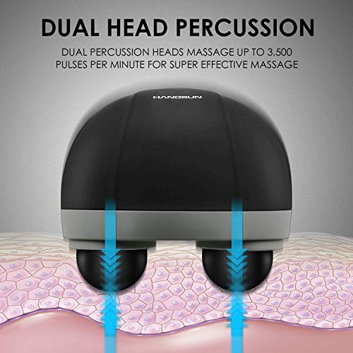 HANGSUN Handheld Neck Back Massager for Pain Relief Deep Tissue, Double Head Full Body Percussion Massage MG400 for Should...