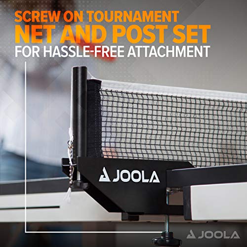 JOOLA Rally TL Professional MDF Indoor Ping Pong Table w/Quick Clamp Table Tennis Net & Post Set - 10 Minute Easy Assembly...