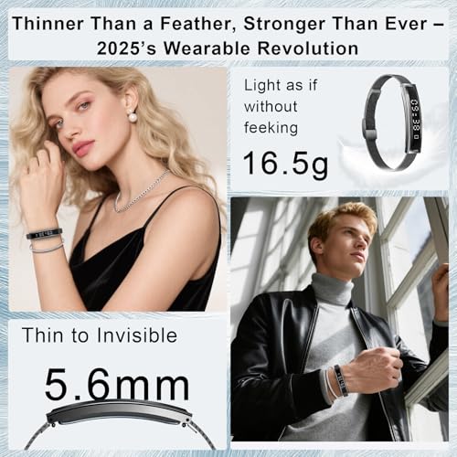 Fitoncloud Smartwatch for Women Men, Ultralight Smart Bracelet with Heart Rate/Blood Oxygen/Sleep Monitor/Pedometer,12 Spo...