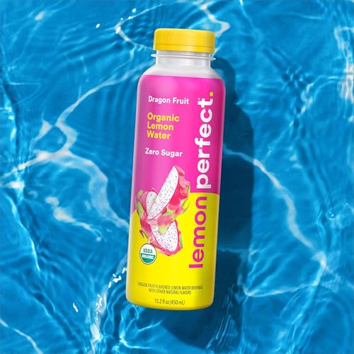 Lemon Perfect Dragon Fruit Mango, Hydrating Flavored Lemon Water, Zero Sugar, Delicious and Refreshing, Organic, 15.2 fl o...