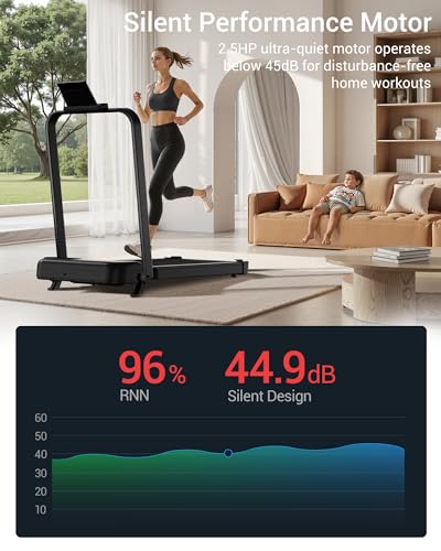 10% Walking Pad Treadmill Folding Treadmill for Home Office 300LBS with Remote Control