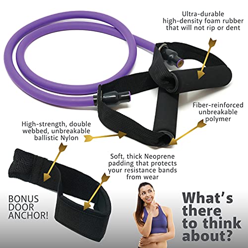 Resistance Bands Set for Men, Women, Exercise & Workout. Fitness Bands for Leg & Bicep Work. Workout Bands for Working Ou...