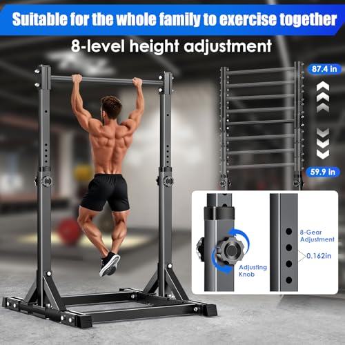 Pull Up Station,Affluent Power Tower Adjustable Pull Up Bar Free Standing, Pull Up Bar for Home Gym,Heavy Duty Multifuncti...