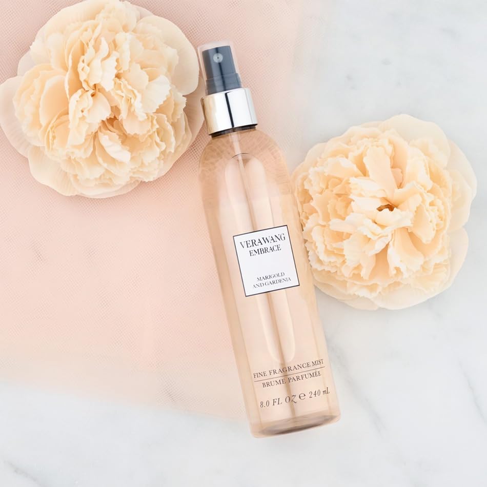 Vera Wang Embrace Merigold and Gardenia Body Mist 8.4 fl oz (Pack of 1), Notes of Melon, Gardenia, and Marigold, Women's Fragrance, Long Lasting, Everyday Fragrance