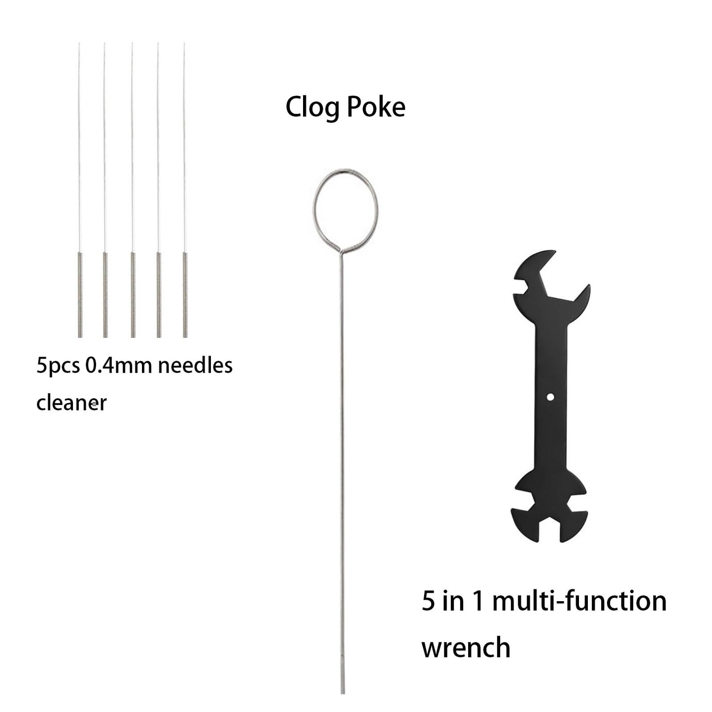 3D Printer Tool Kit for Bambu Lab A1/A1 Mini, Maintenance Common Tool Kit with Clog Poke, Silicone Sock, PTFE Tube, Allen Wrench, Screwdriver, 3D Printing Accessory for 3D Print Removing, Cleaning