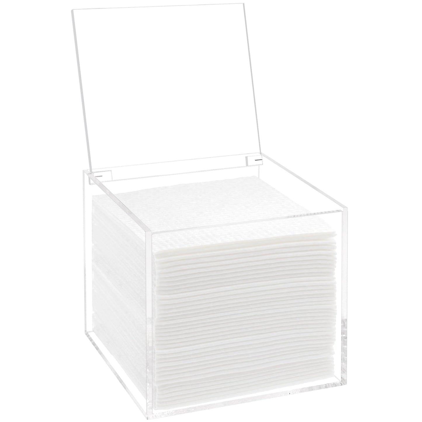 DELIPPLY Face Towelettes Disposable Holder, Disposable Face Towel Container Acrylic, Facial Towels Storage Box, Clear