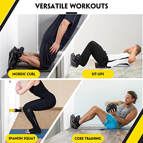 Nordic Hamstring Curl Strap, Nordic Curl Strap Holds 420 Pounds Great for Hamstring Curls, Sit-ups, Spanish Squats, Ab Wor...