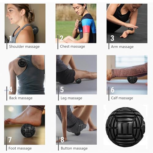 TETOP Fitness Muscle Massage Ball, 3.15in, Therapy Ball for Trigger Point Massage, Trigger Point Ball for Myofascial Relea...