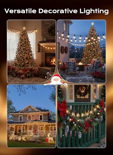 Brightown Outdoor String Lights, 50FT 25 G40 Bulbs Shatterproof Patio Lights, IP65 Waterproof Dimmable Hanging Connectable...
