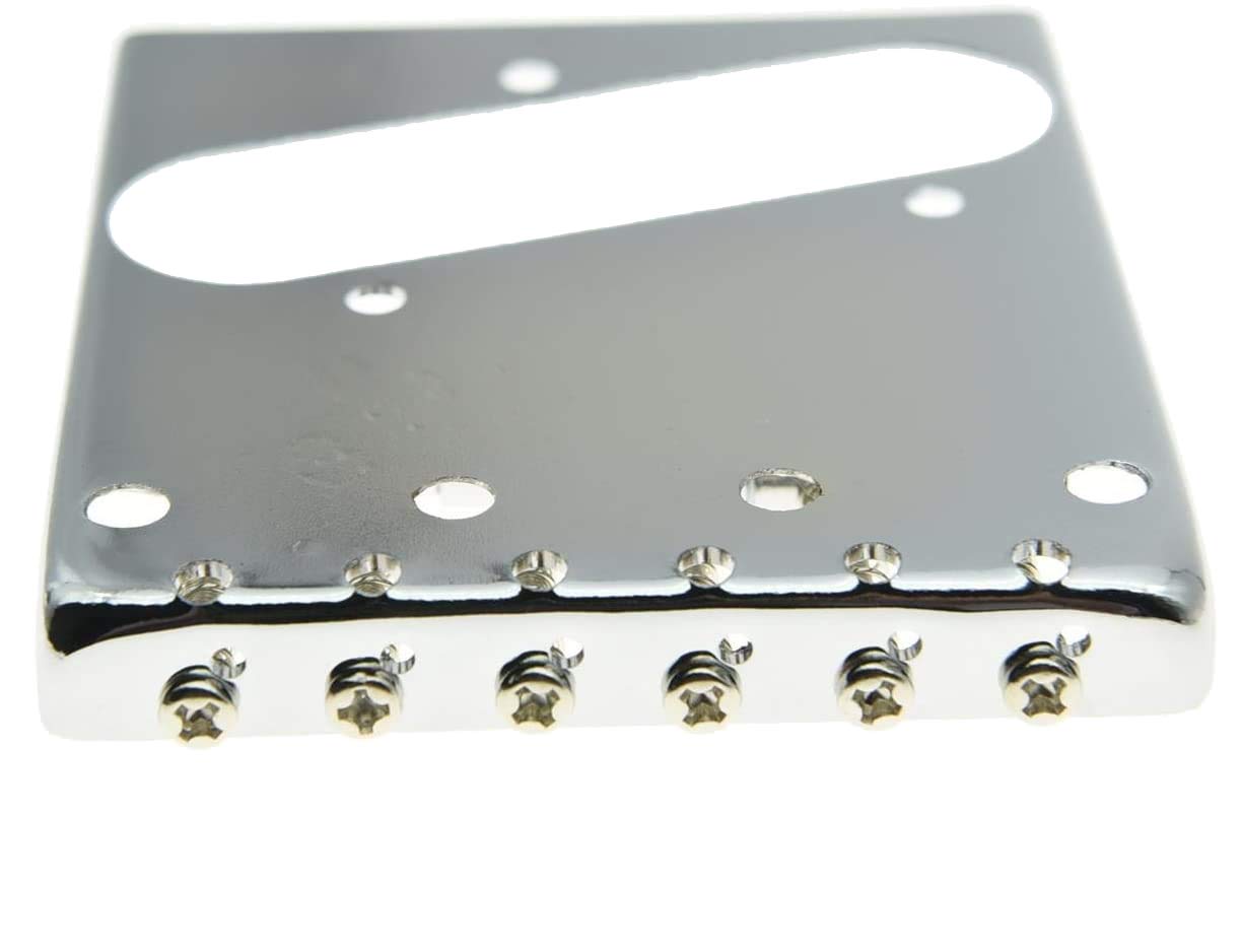 Kaish Chrome Vintage Tele Ashtray Electric Guitar Bridge With 6 Saddles For Telecaster