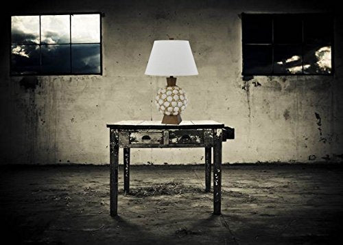 Cal Seashell Resin Table Lamp 150W 15.88x15.88x25in Model BO-2614TB Color Shell