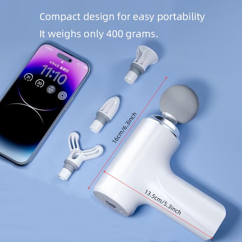 YUESHANHE Massage Gun, Electric Massager, Suitable for Whole Body to Relieve Fatigue, Replaceable Massage Head Impact Mass...