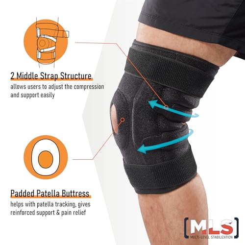 Comforband Adjustable Hinged Knee Brace – Dual Side Hinges for ACL, PCL, MCL Injury Support, Meniscus Tear, Arthritis Pain...