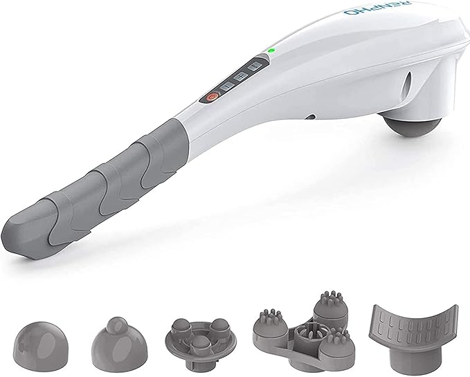RENPHO Rechargeable Handheld Back Massager, Cordless Electric Neck Massage Tool for Shoulder, Foot, Leg, Calf, Christmas B...