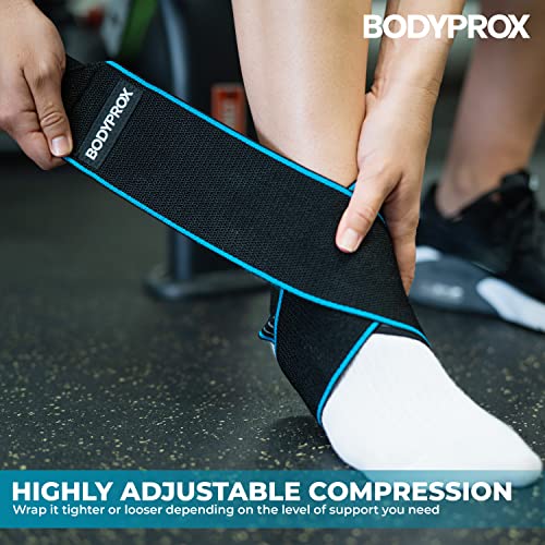 Bodyprox Ankle Support Brace 2 Pack, Adjustable Compression Ankle Braces for Sports Protection, One Size Fits Most for Men...