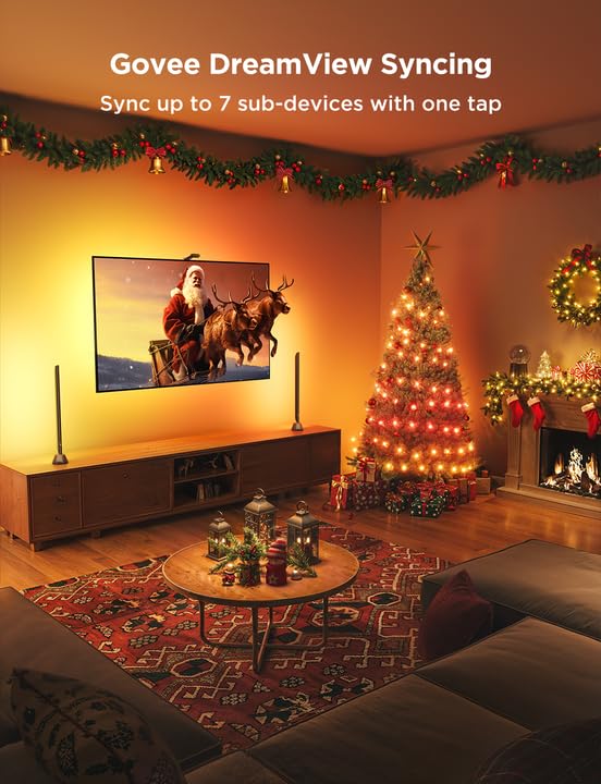 Govee Envisual T2 Rgbic Wi-Fi Led Backlight For 75-85 Inch Tvs, Multicolor, Model H605C, Smart App Control, Music Sync